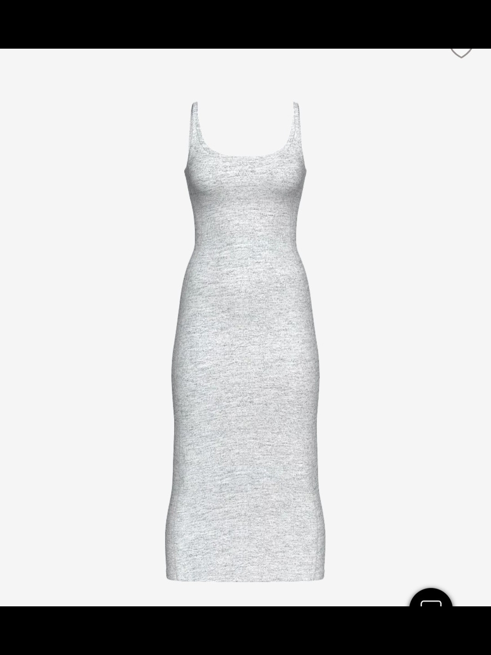 Victoria Secret Pink Sleek Grey Ribbed Tank Midi Dress nwt